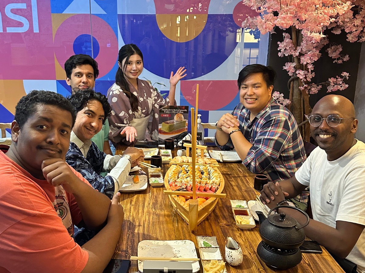 Group dining at RAYU